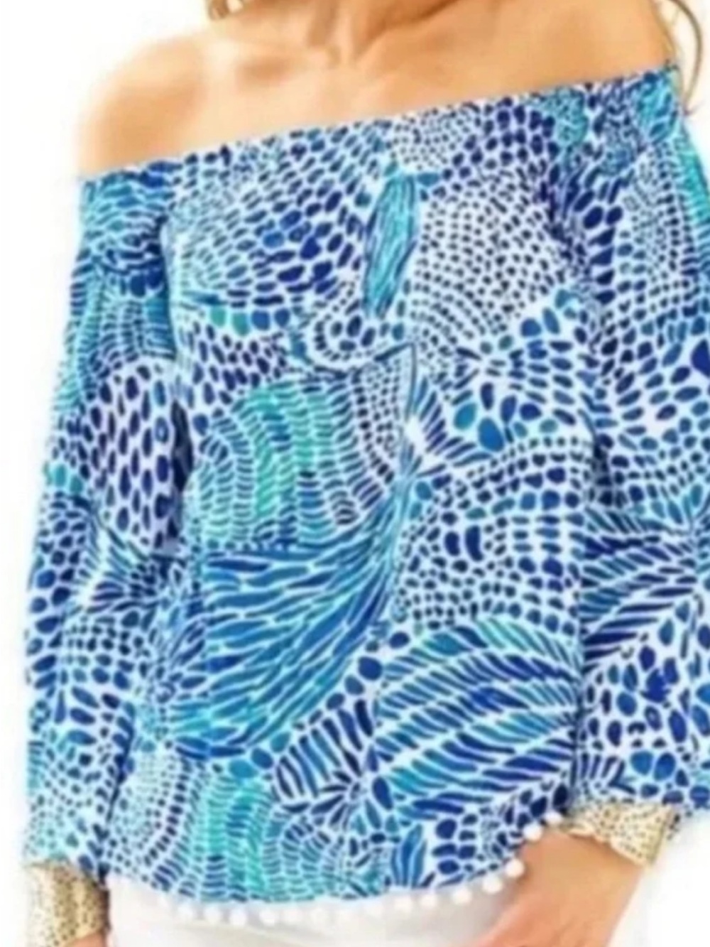 Lilly Pulitzer Blue & Turquoise Blouse